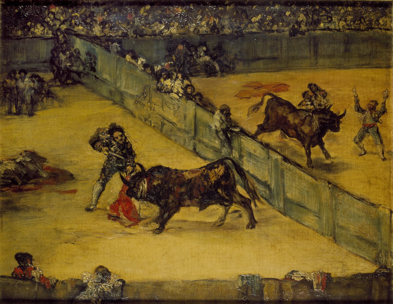 Scene ved en tyrefægtning: The Divided Ring, 1700-tallet af Francisco de Goya