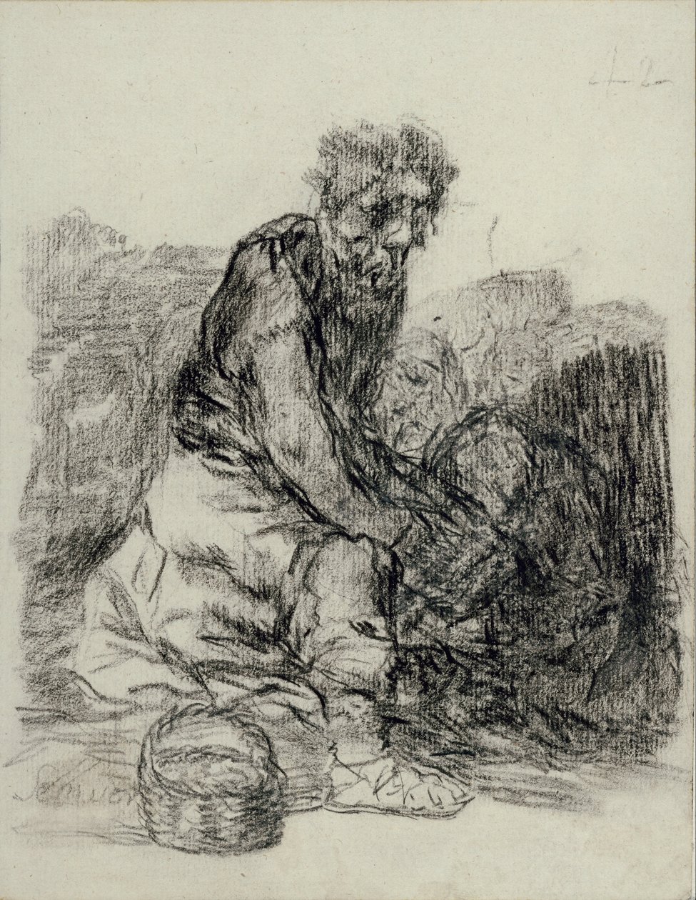 Se muer (da) (De dør) af Francisco de Goya