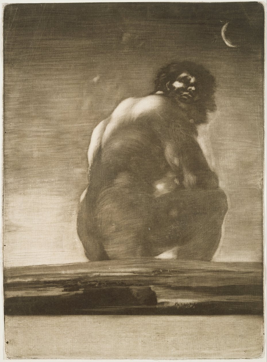 Siddende kæmpe af Francisco de Goya