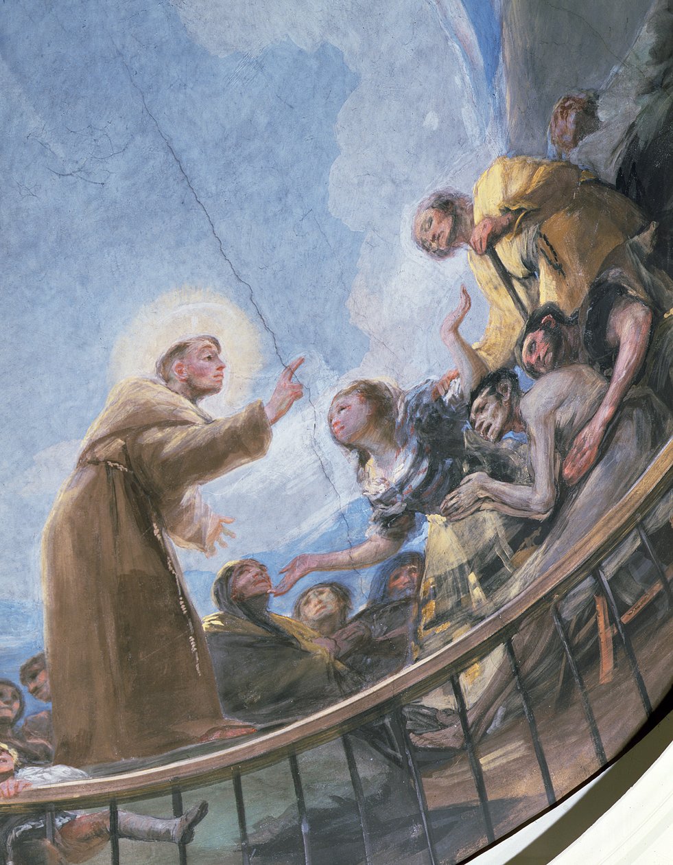 Antonius prædiker, detalje fra Miraklet om Sankt Antonius af Padova, fra kuplen, 1798 af Francisco de Goya