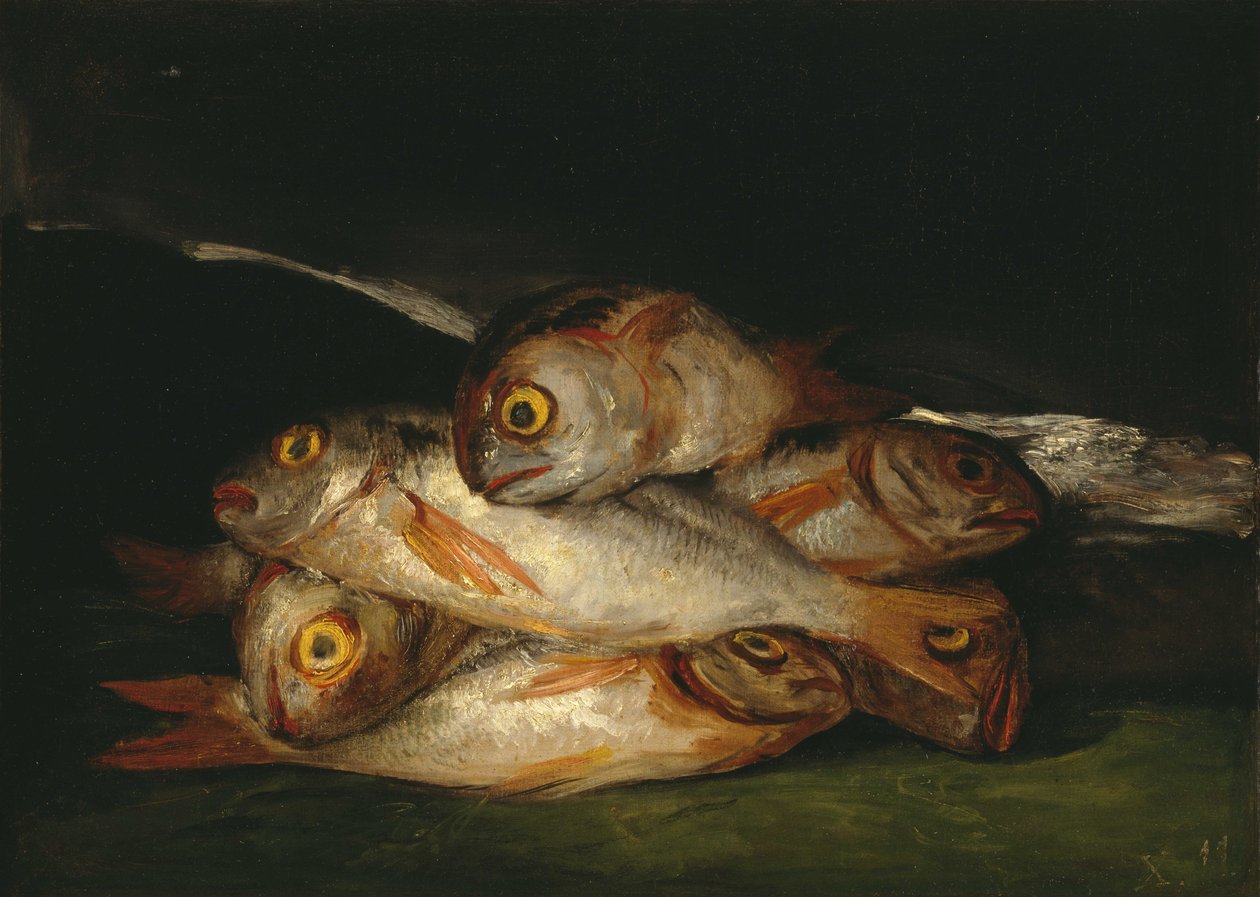Stilleben med Golden Bream af Francisco de Goya
