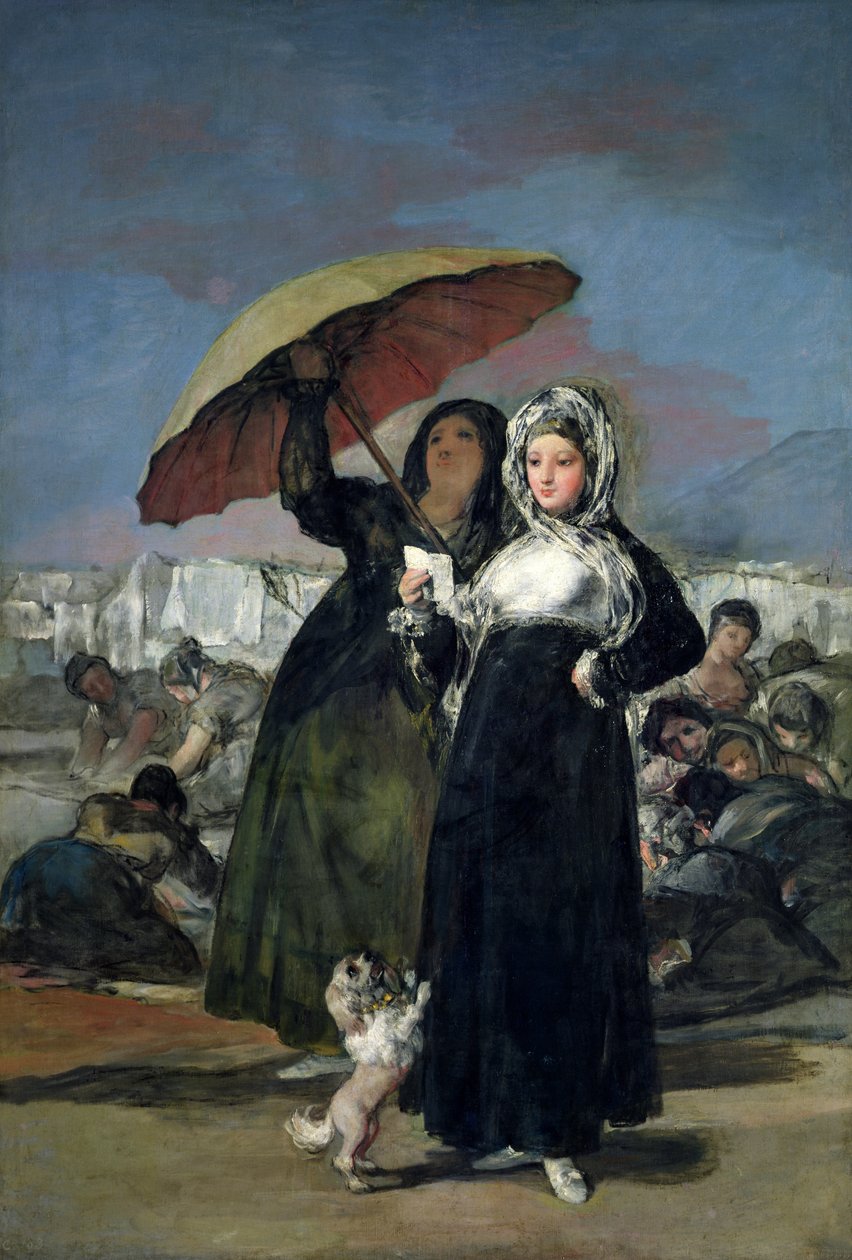 Brevet eller De unge kvinder, ca.1814-19 af Francisco de Goya