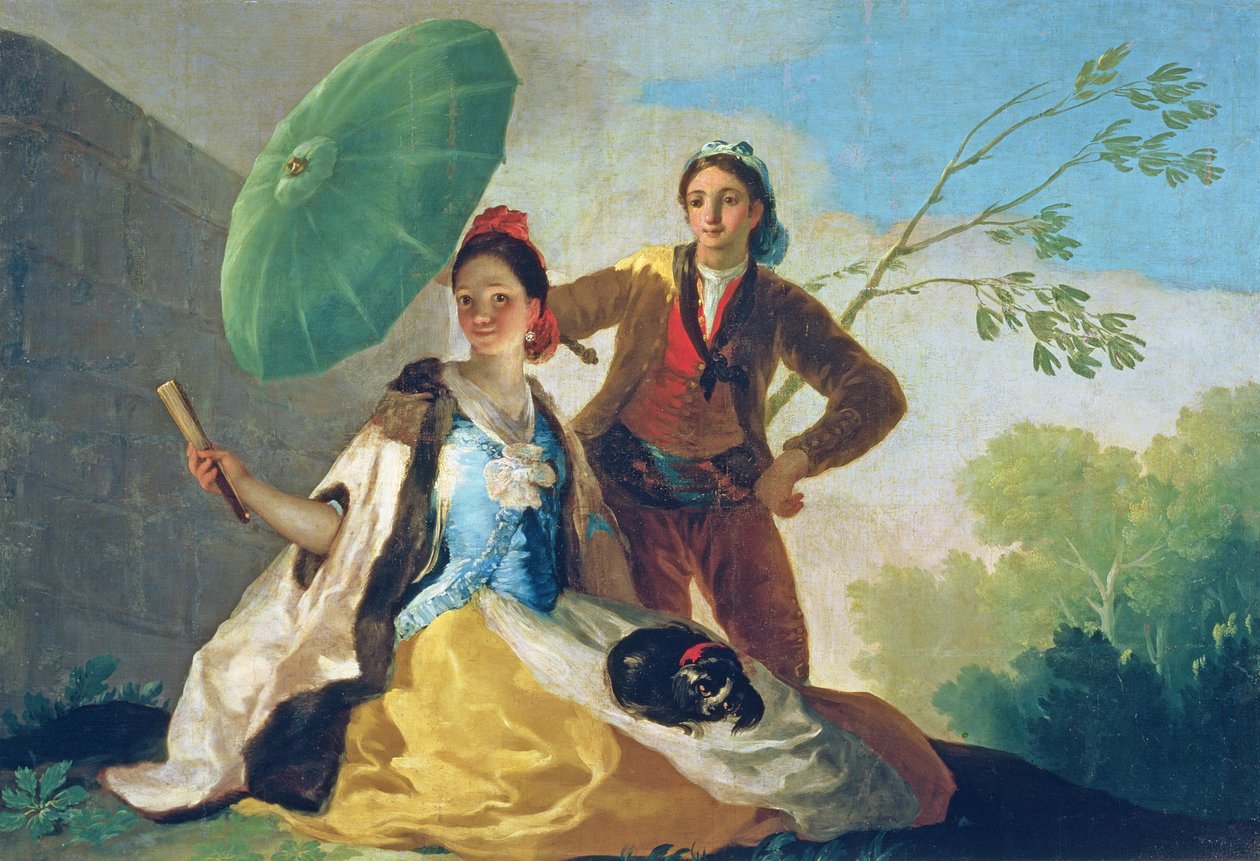Parasollen, 1777 af Francisco de Goya