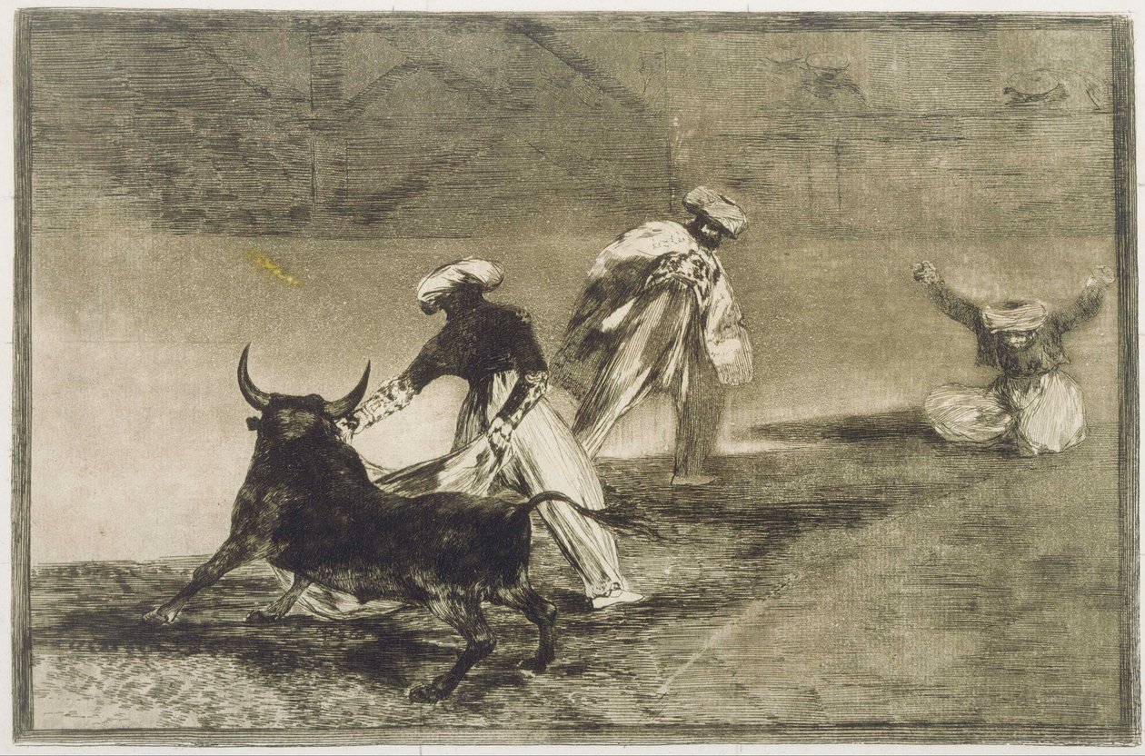 De spiller en anden med Cape ... fra L af Francisco de Goya