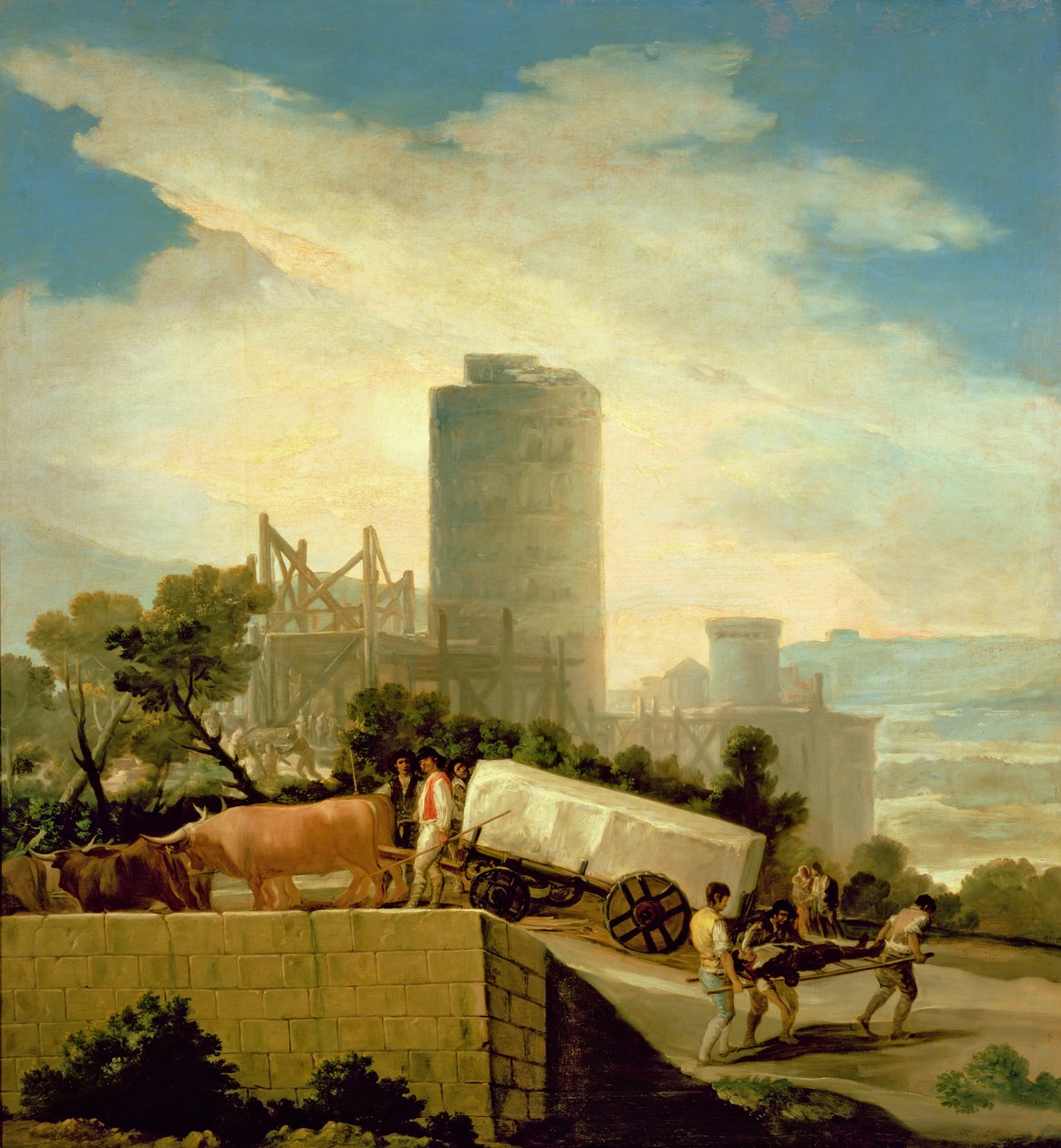 Transport af en stenblok, 1786-87 af Francisco de Goya
