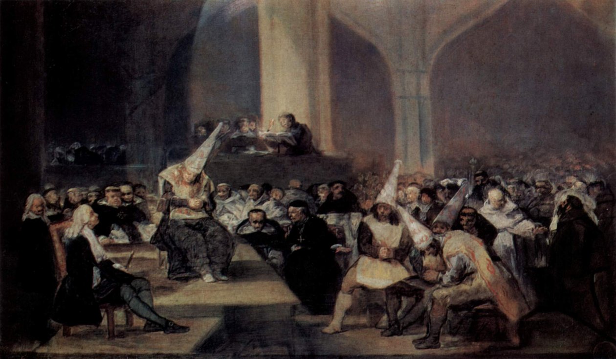 Inkvisitionens domstol af Francisco de Goya
