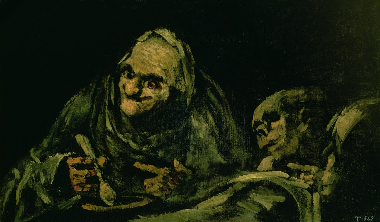 To gamle mænd, der spiser, et af de 