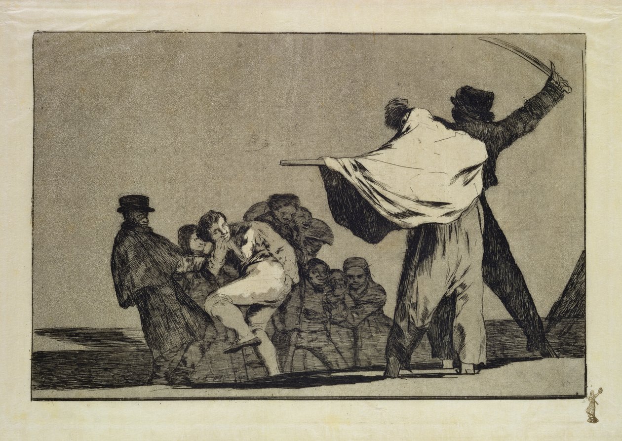 Velkendt Folly, fra Follies-serien, ca. 1815-24 (ætsning og akvatinte på japansk papir) af Francisco de Goya