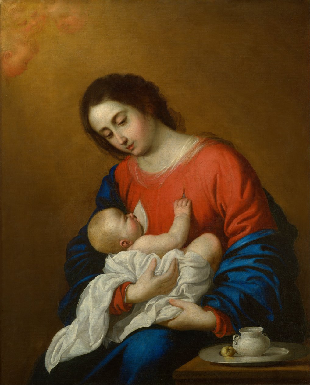 Madonna og barn af Francisco de Zurbaran