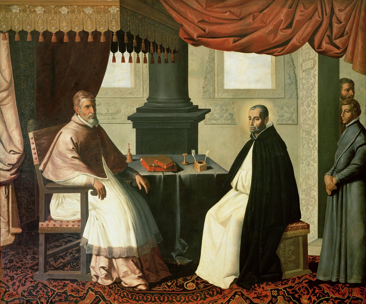 Skt. Bruno (1030-1101) og pave Urban II (ca. 1035-99) 1630-35 af Francisco de Zurbaran