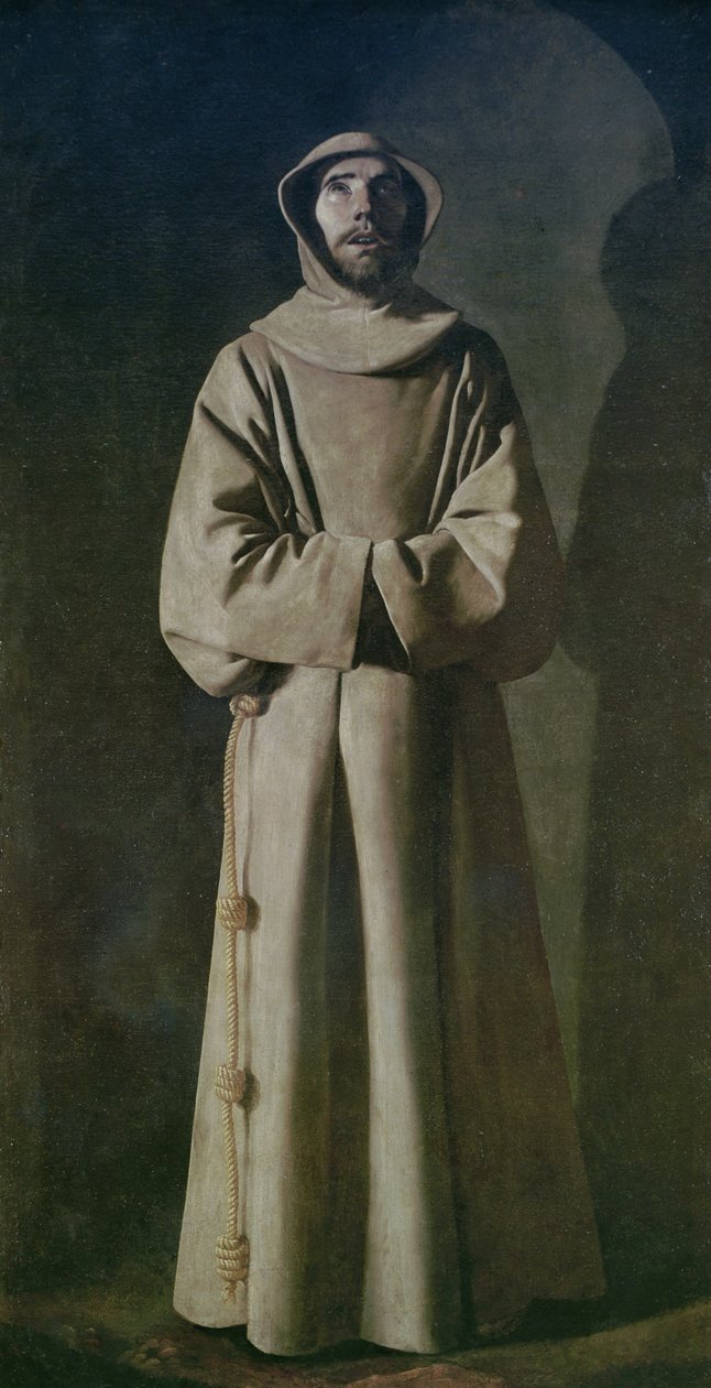 Sankt Frans (1181-1226) 1645-64 af Francisco de Zurbaran