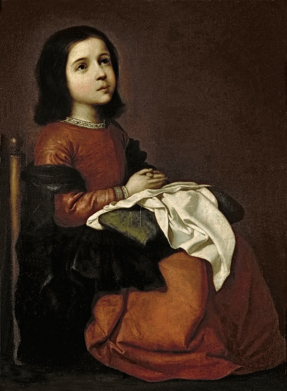 Jomfruens barndom, ca. 1660 af Francisco de Zurbaran
