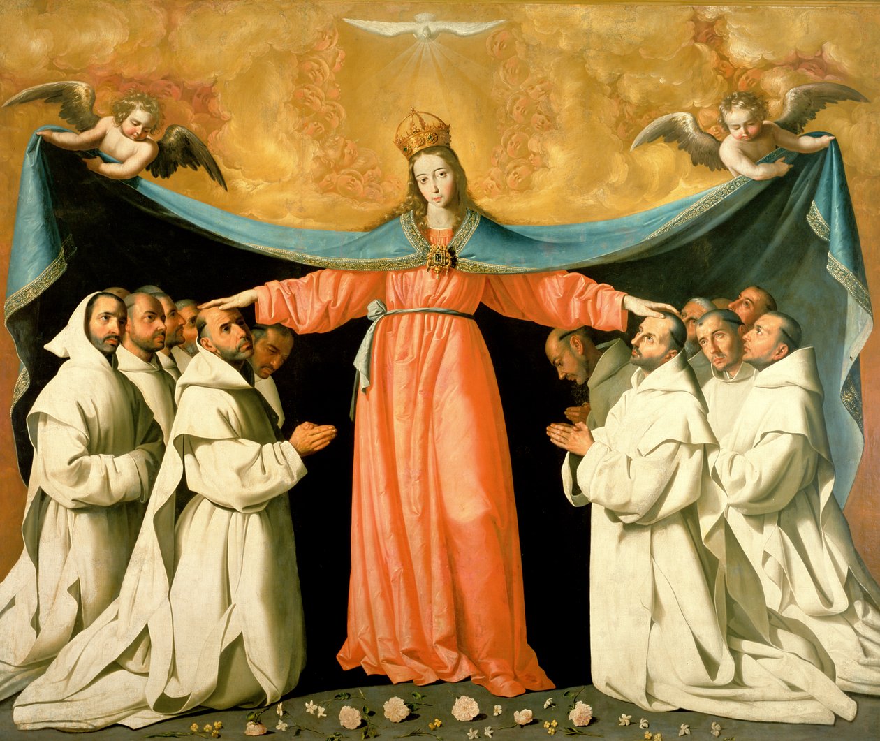 Jomfru fra Misericordia, der beskytter karteuserne, ca. 1629 af Francisco de Zurbaran