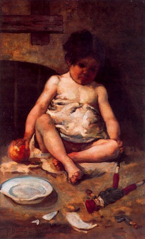 Figur af en ninon af Francisco Domingo Marqués