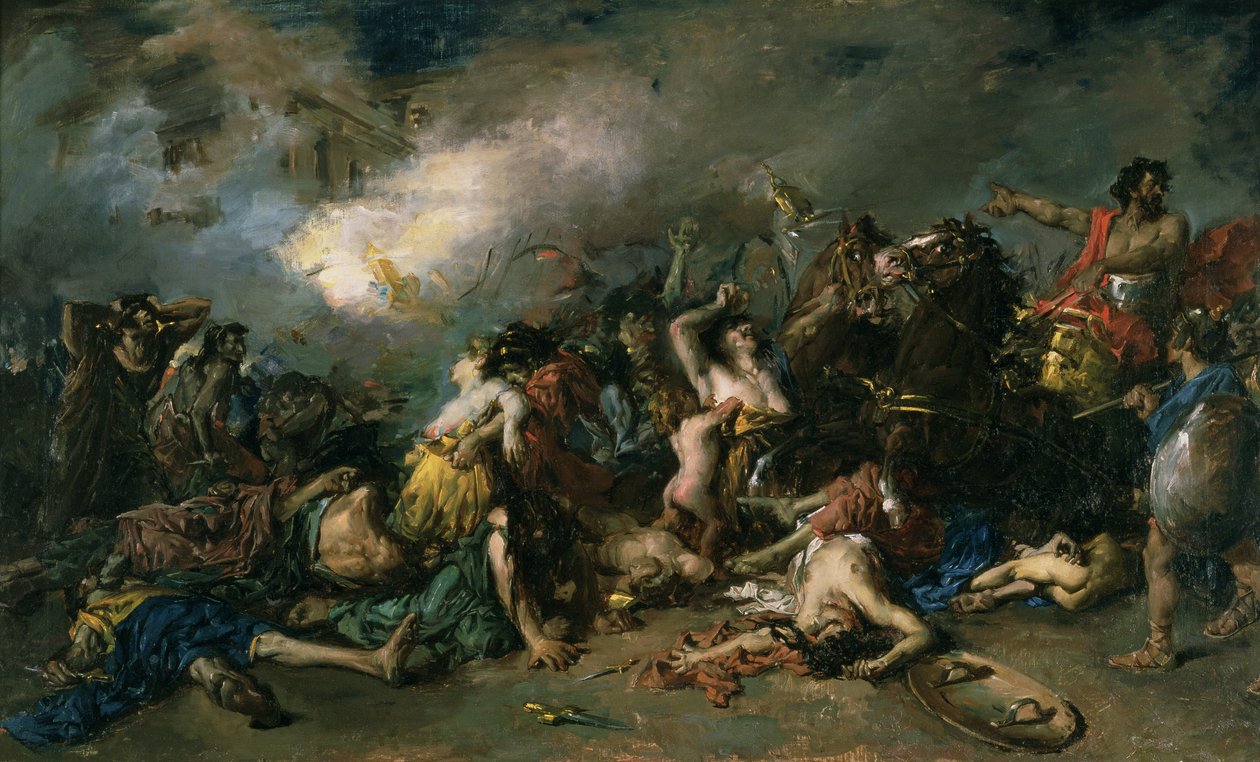 Den sidste dag i Sagunto i 219 f.Kr., 1869 af Francisco Domingo Marqués