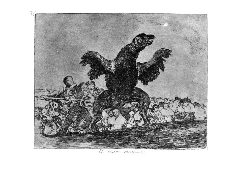 Plade 76: El buitre carnivoro (Den kødædende grib) af Francisco de Goya