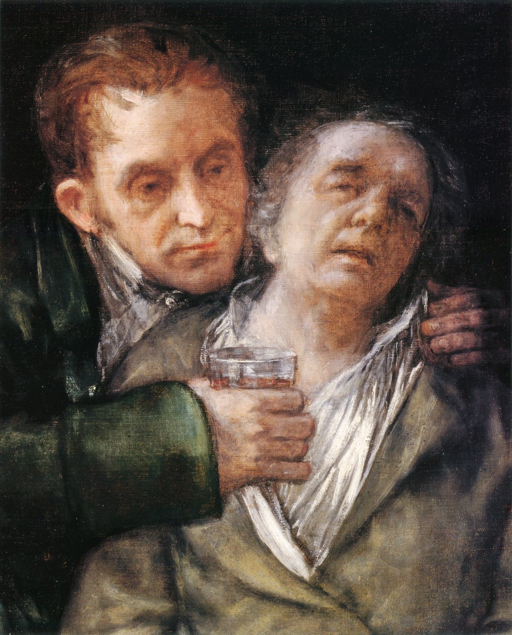 Selvportræt med Dr. Arrieta af Francisco de Goya