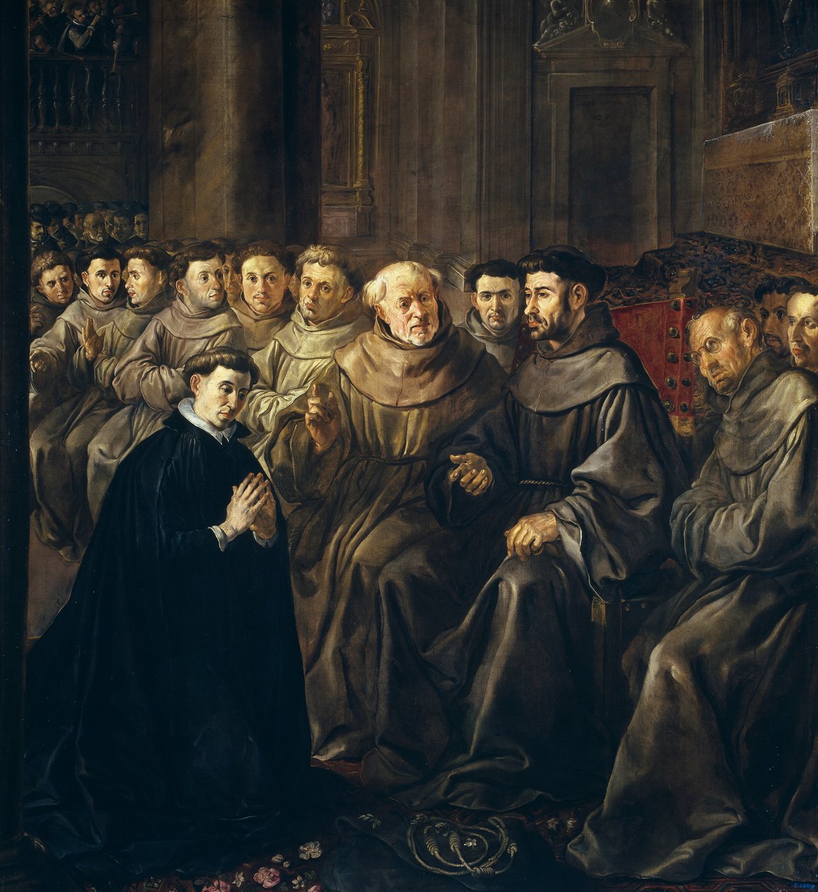 St Bonaventure indtræder i franciskanerordenen af Francisco Herrera the Elder