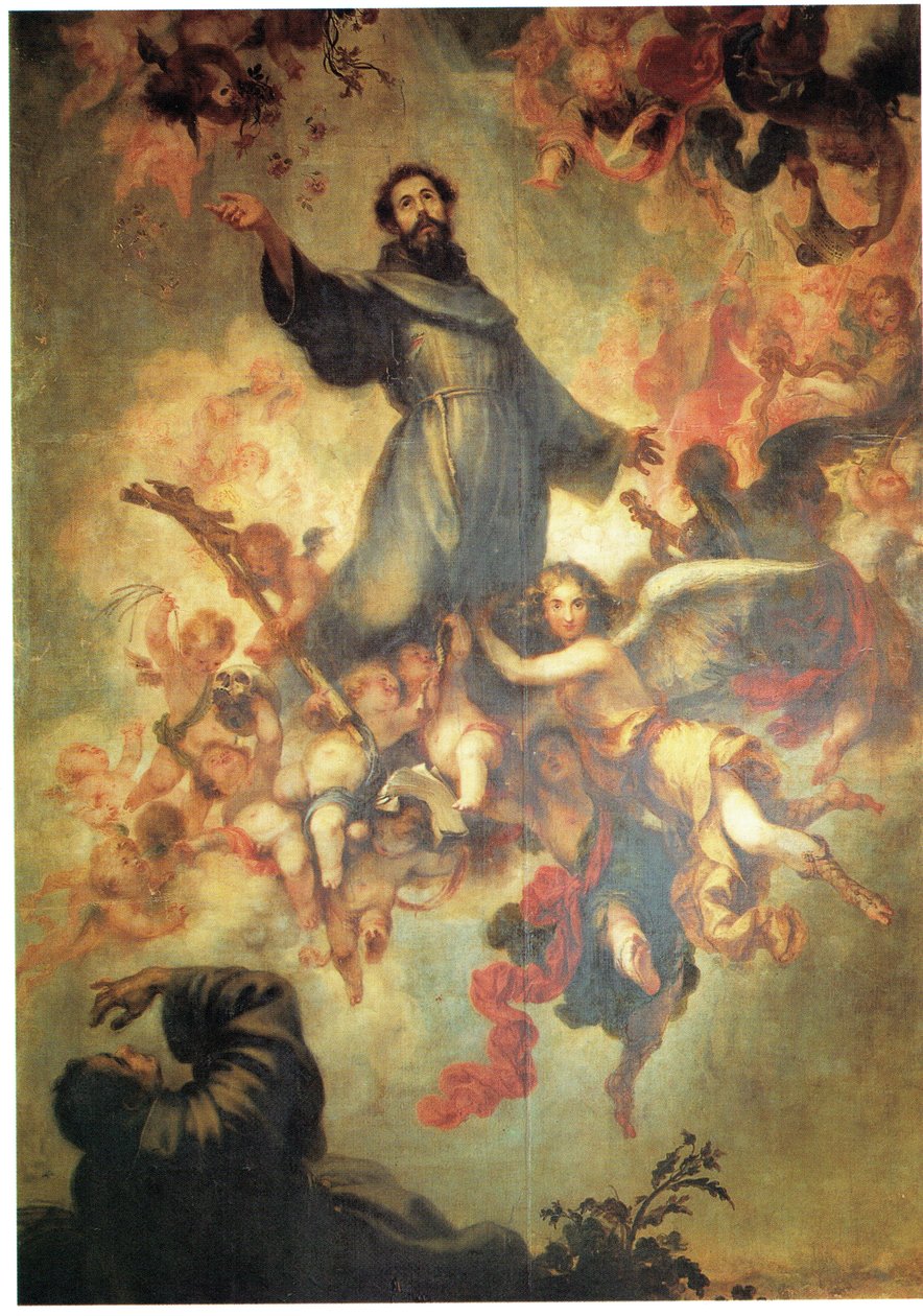 Apotheosen af ​​Sankt Frans af Assisi af Francisco Herrera the Younger  