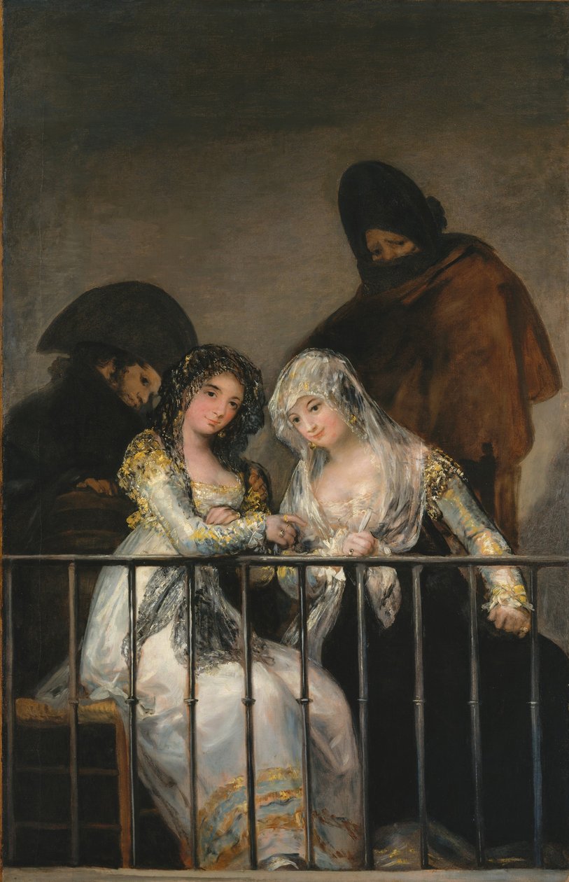 Majas på en altan, c.1800-10 af Francisco de Goya