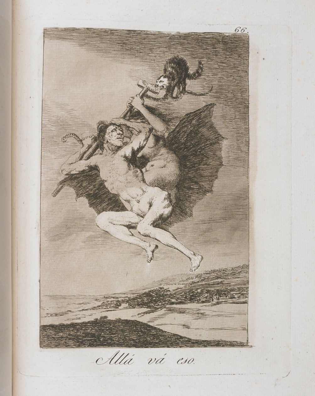 Tallerken fra Los Caprichos, 1797-1798 af Francisco de Goya