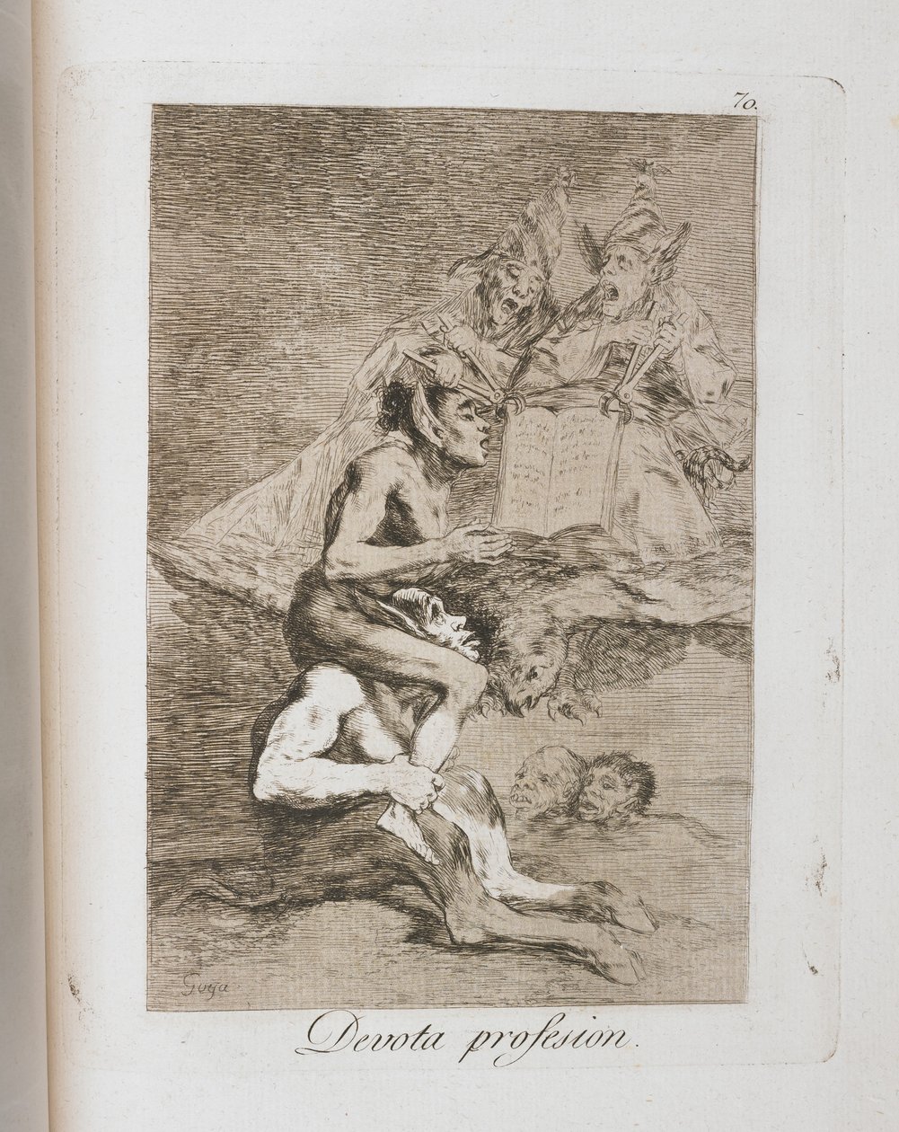 Plade fra Los Caprichos, 1797-1798 af Francisco de Goya