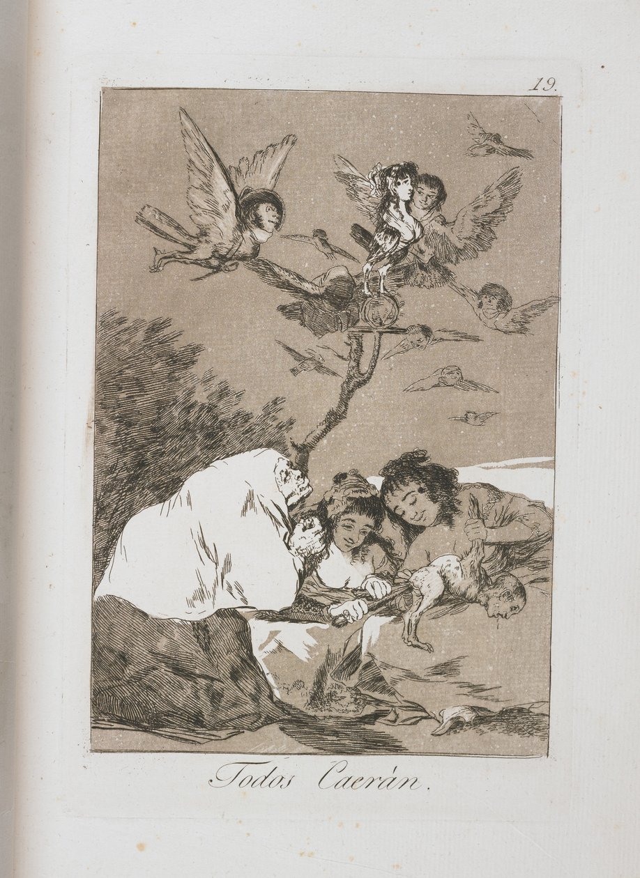 Tallerken fra Los Caprichos, 1797-1798 af Francisco de Goya