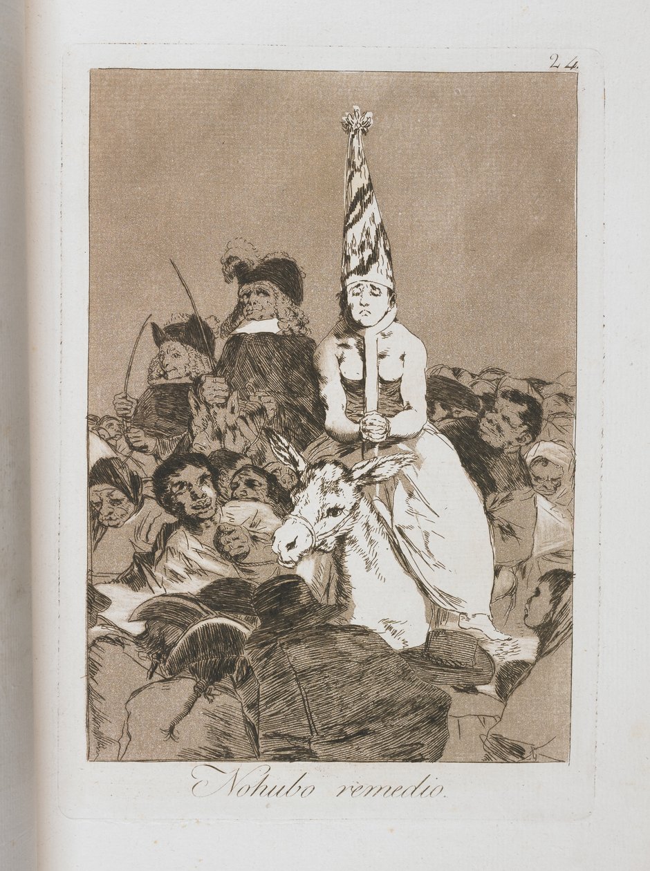 Tallerken fra Los Caprichos, 1797-1798 af Francisco de Goya