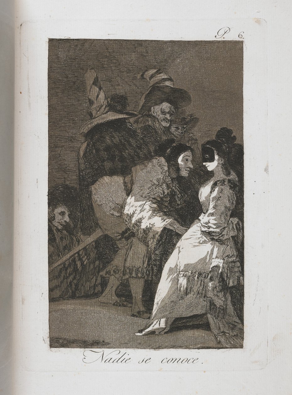 Plade fra Los Caprichos, 1797-1798 af Francisco de Goya