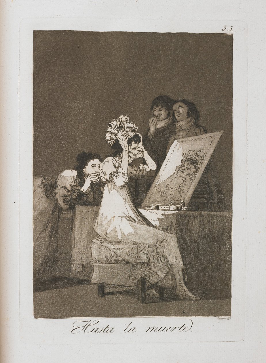 Tallerken fra Los Caprichos, 1797-1798 af Francisco de Goya
