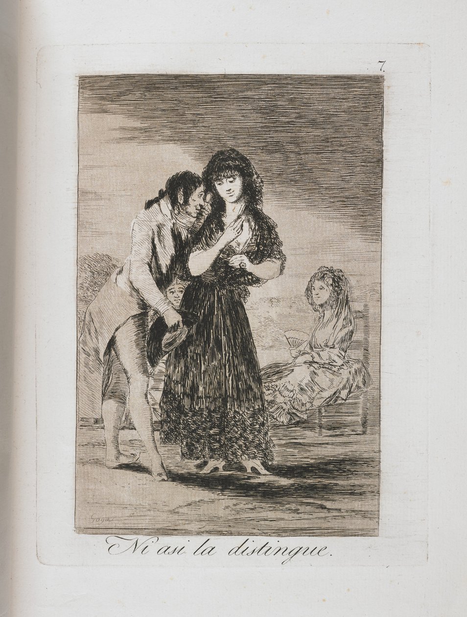 Plade fra Los Caprichos, 1797-1798 af Francisco de Goya