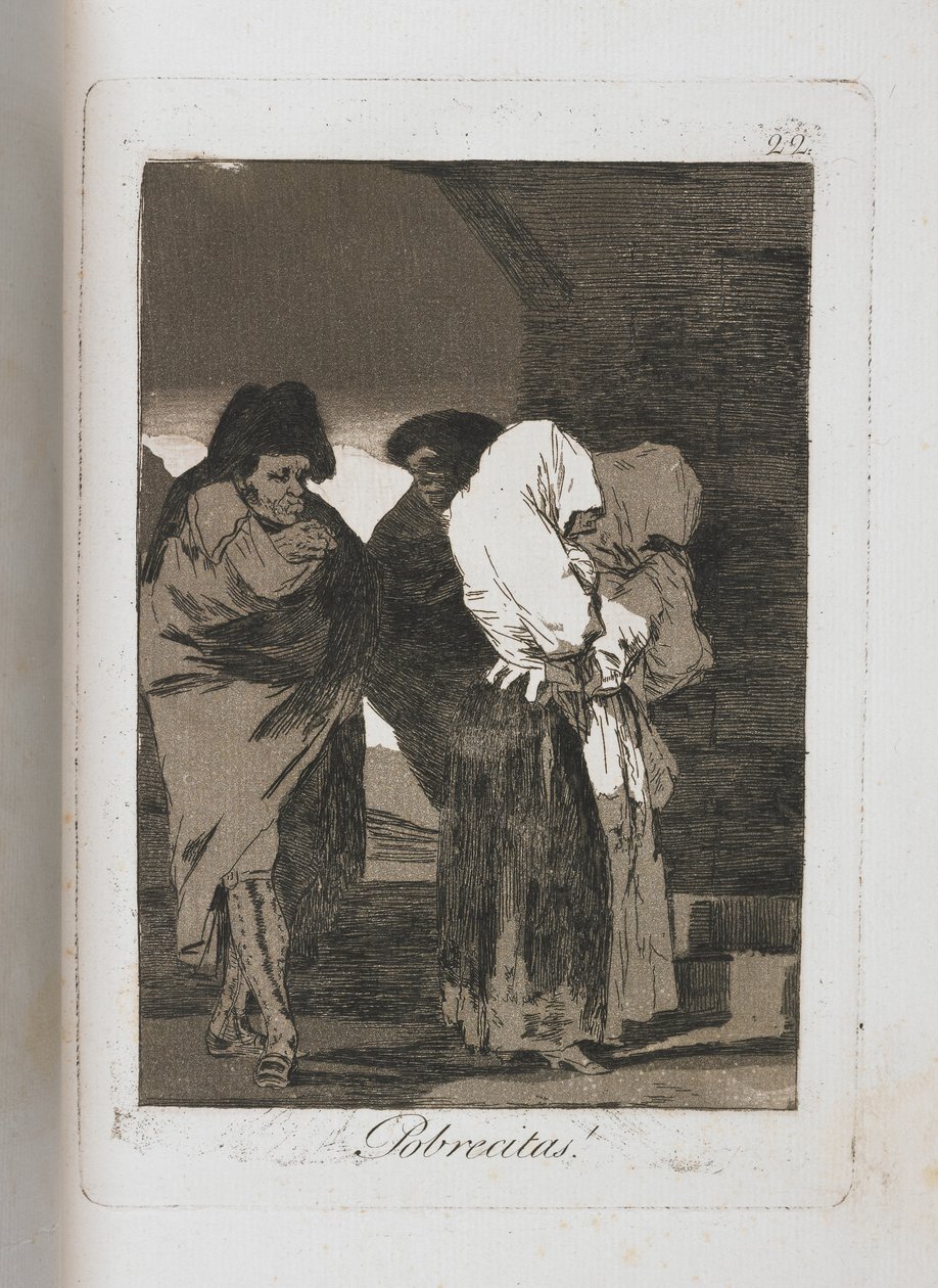 Tallerken fra Los Caprichos, 1797-1798 af Francisco de Goya
