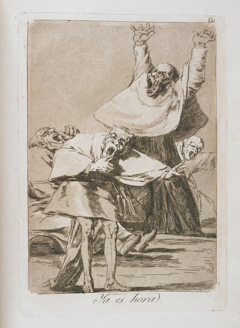Tallerken fra Los Caprichos, 1797-1798 af Francisco de Goya