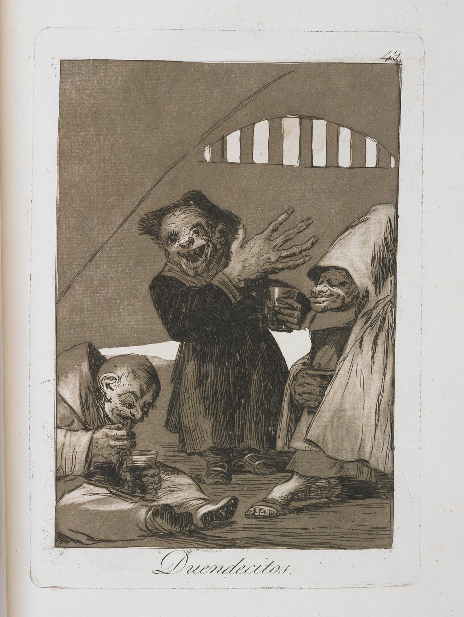 Tallerken fra Los Caprichos, 1797-1798 af Francisco de Goya