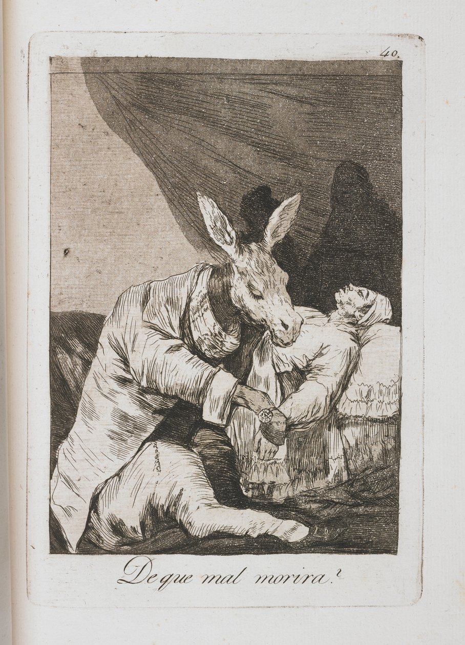 Tallerken fra Los Caprichos, 1797-1798 af Francisco de Goya