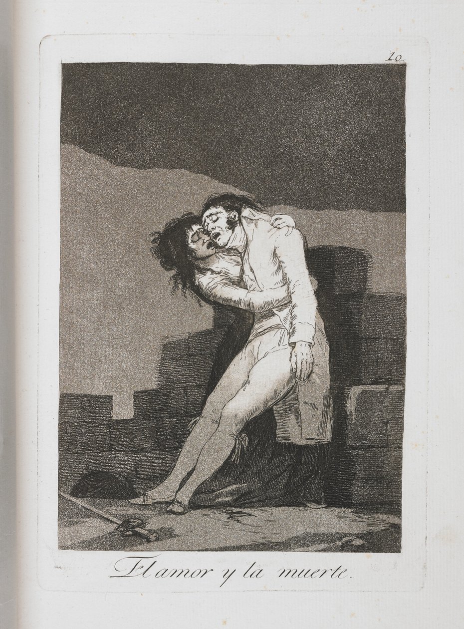 Tallerken fra Los Caprichos, 1797-1798 af Francisco de Goya