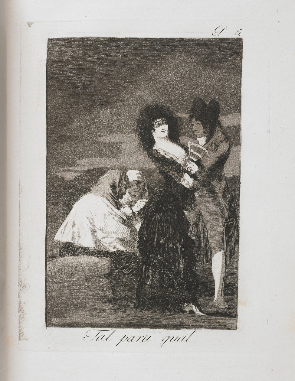 Tallerken fra Los Caprichos, 1797-1798 af Francisco de Goya