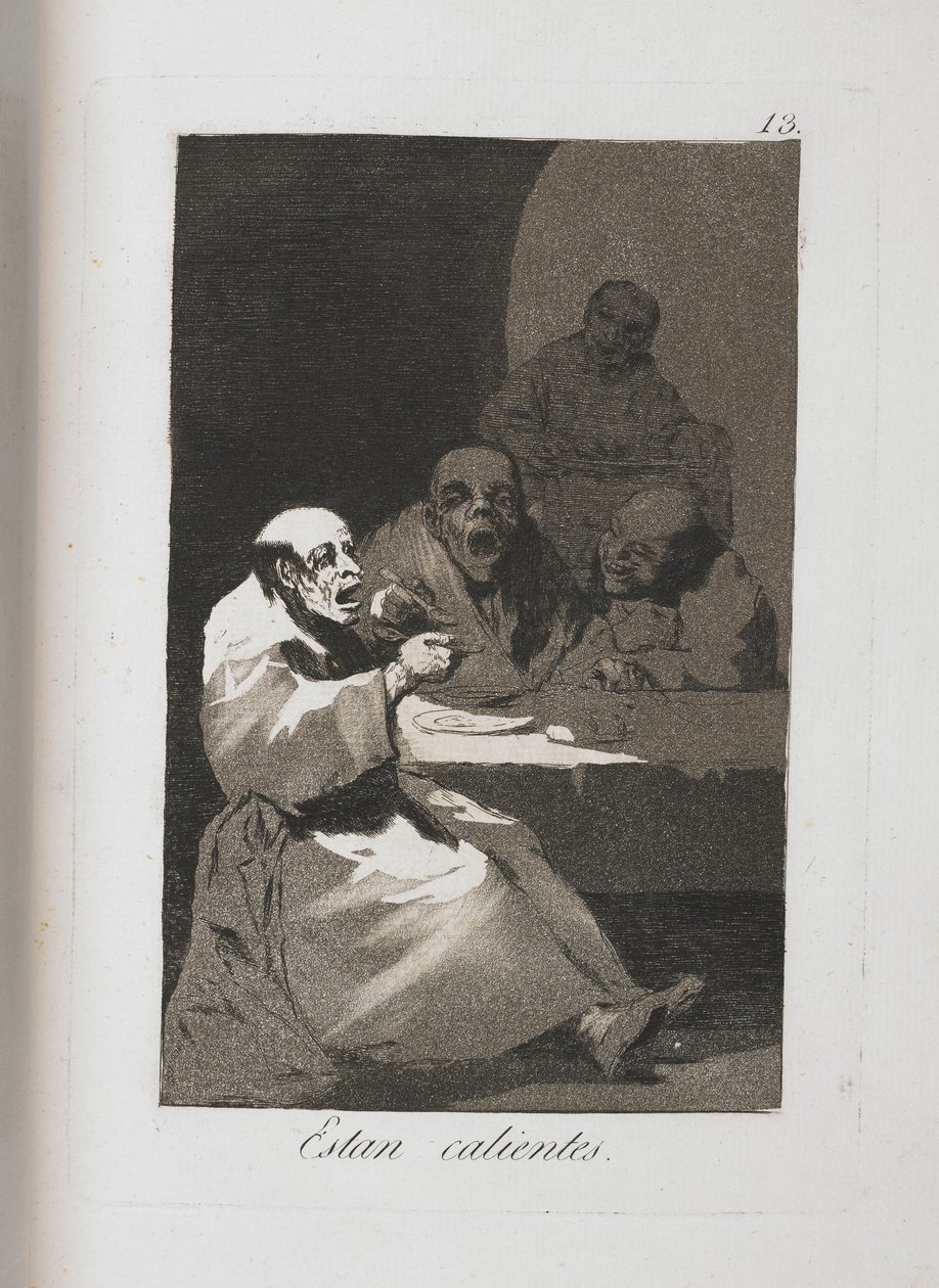 Tallerken fra Los Caprichos, 1797-1798 af Francisco de Goya