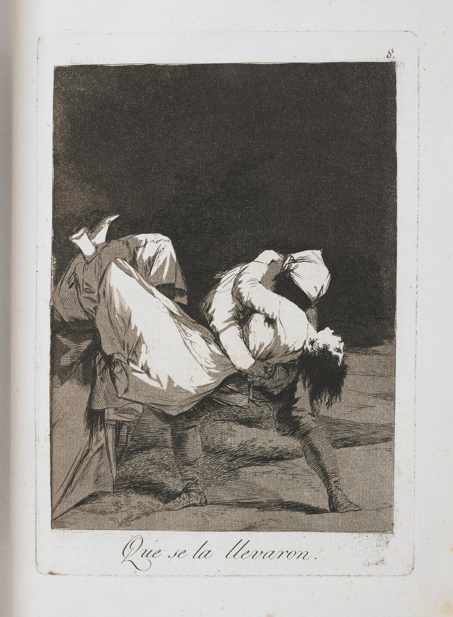 Tallerken fra Los Caprichos, 1797-1798 af Francisco de Goya