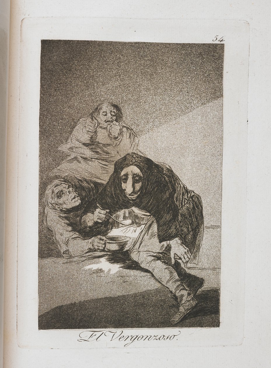 Plade fra Los Caprichos, 1797-1798 af Francisco de Goya