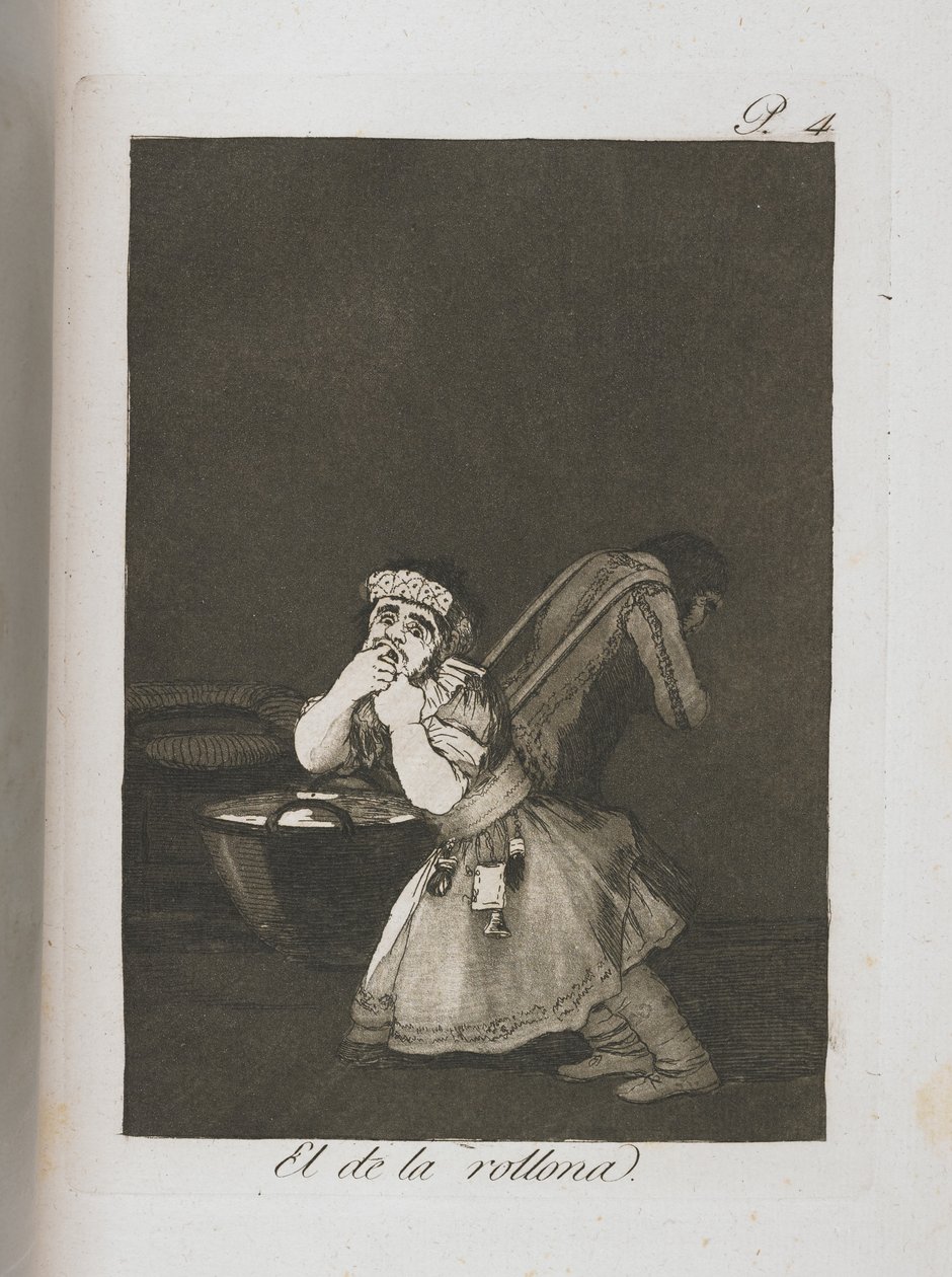 Tallerken fra Los Caprichos, 1797-1798 af Francisco de Goya
