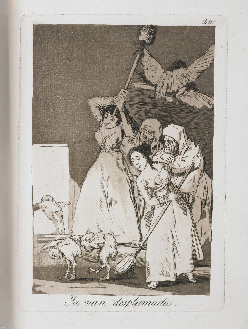 Tallerken fra Los Caprichos, 1797-1798 af Francisco de Goya