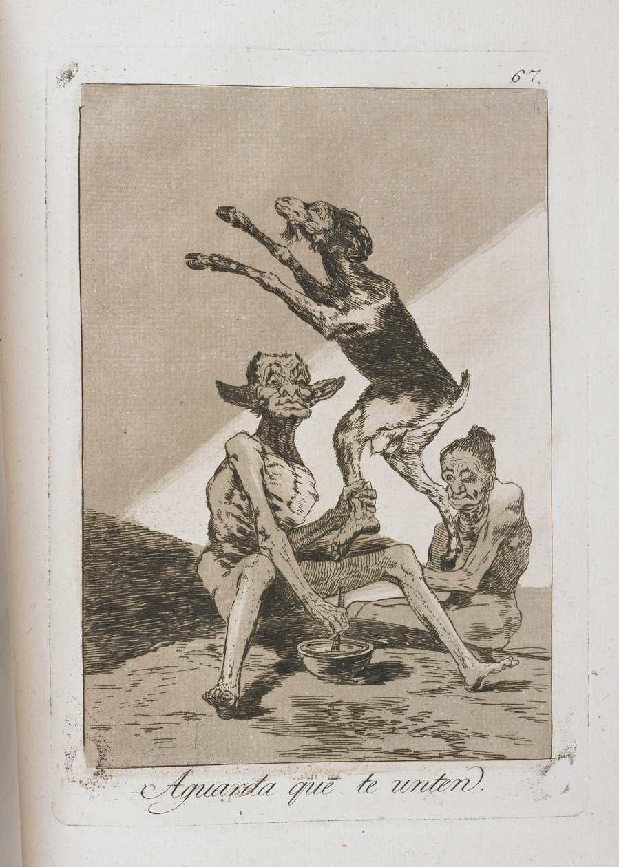 Tallerken fra Los Caprichos, 1797-1798 af Francisco de Goya