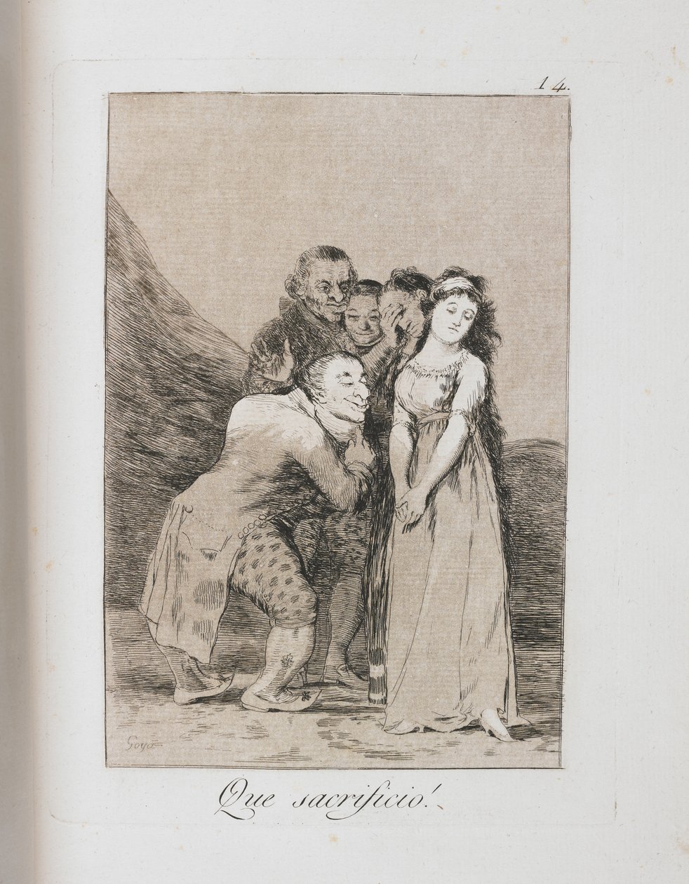 Tallerken fra Los Caprichos, 1797-1798 af Francisco de Goya