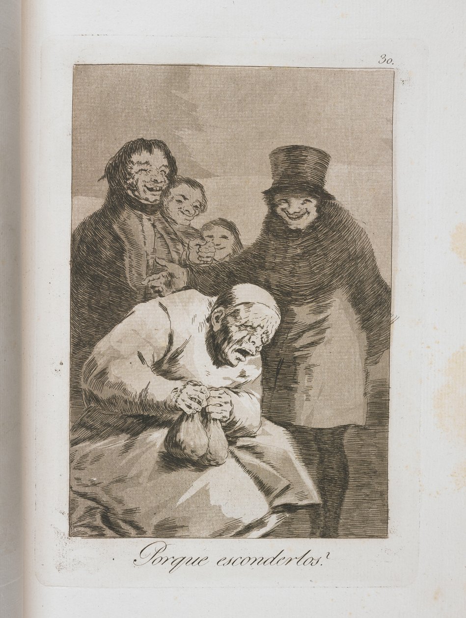 Tallerken fra Los Caprichos, 1797-1798 af Francisco de Goya