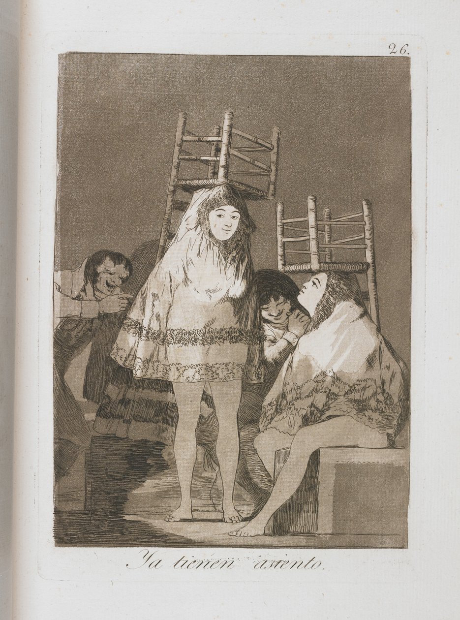 Plade fra Los Caprichos, 1797-1798 af Francisco de Goya