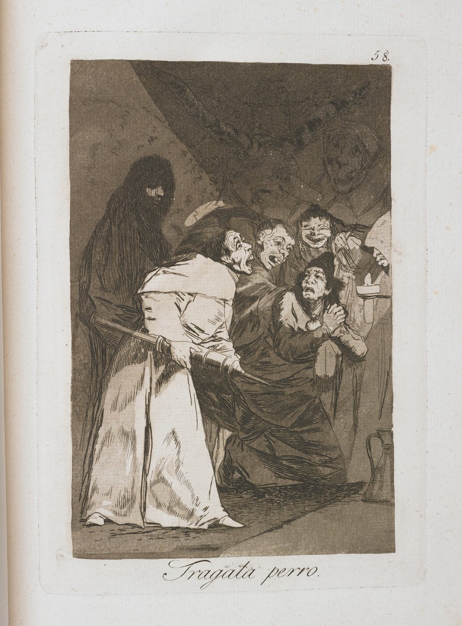 Tallerken fra Los Caprichos, 1797-1798 af Francisco de Goya