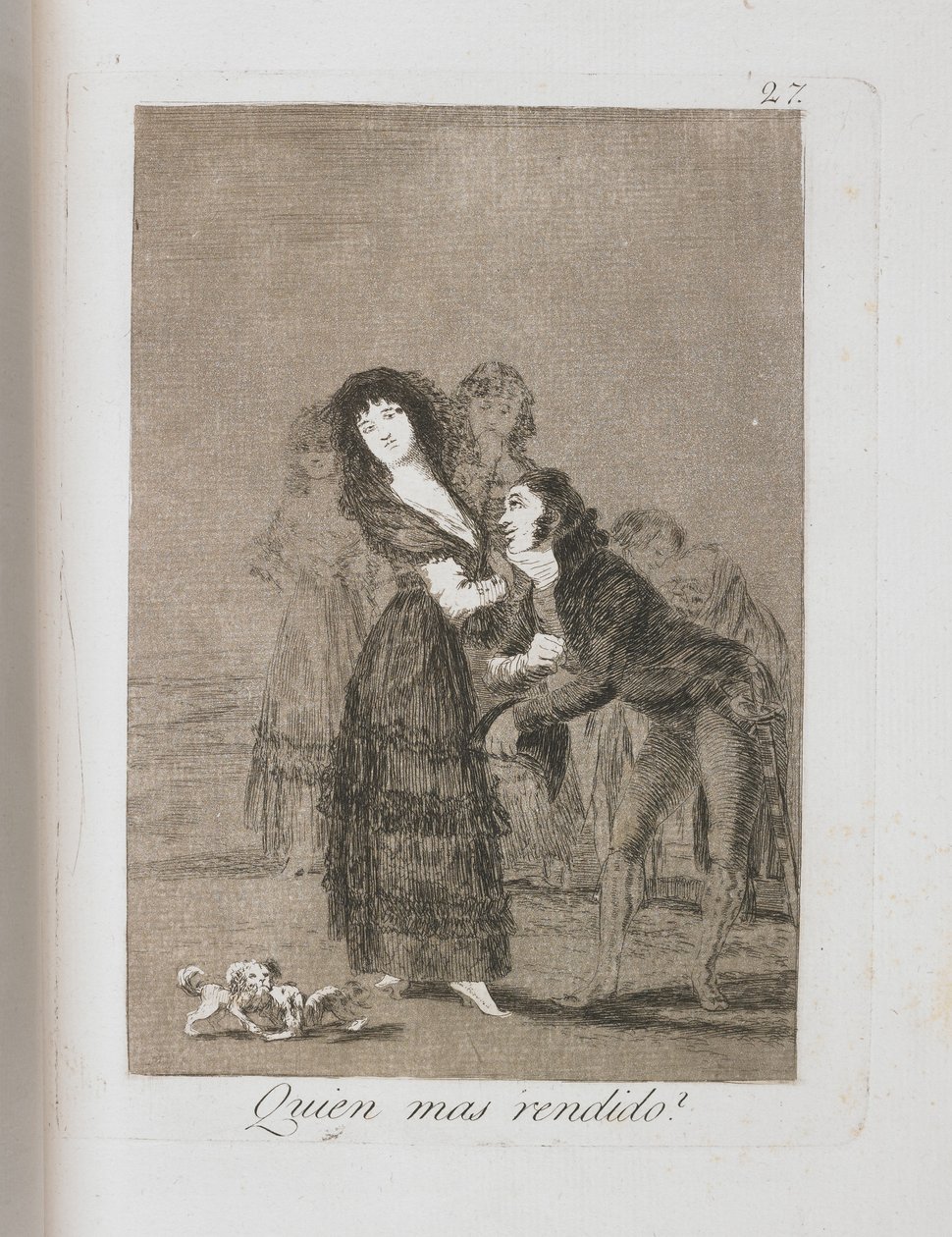 Tallerken fra Los Caprichos, 1797-1798 af Francisco de Goya