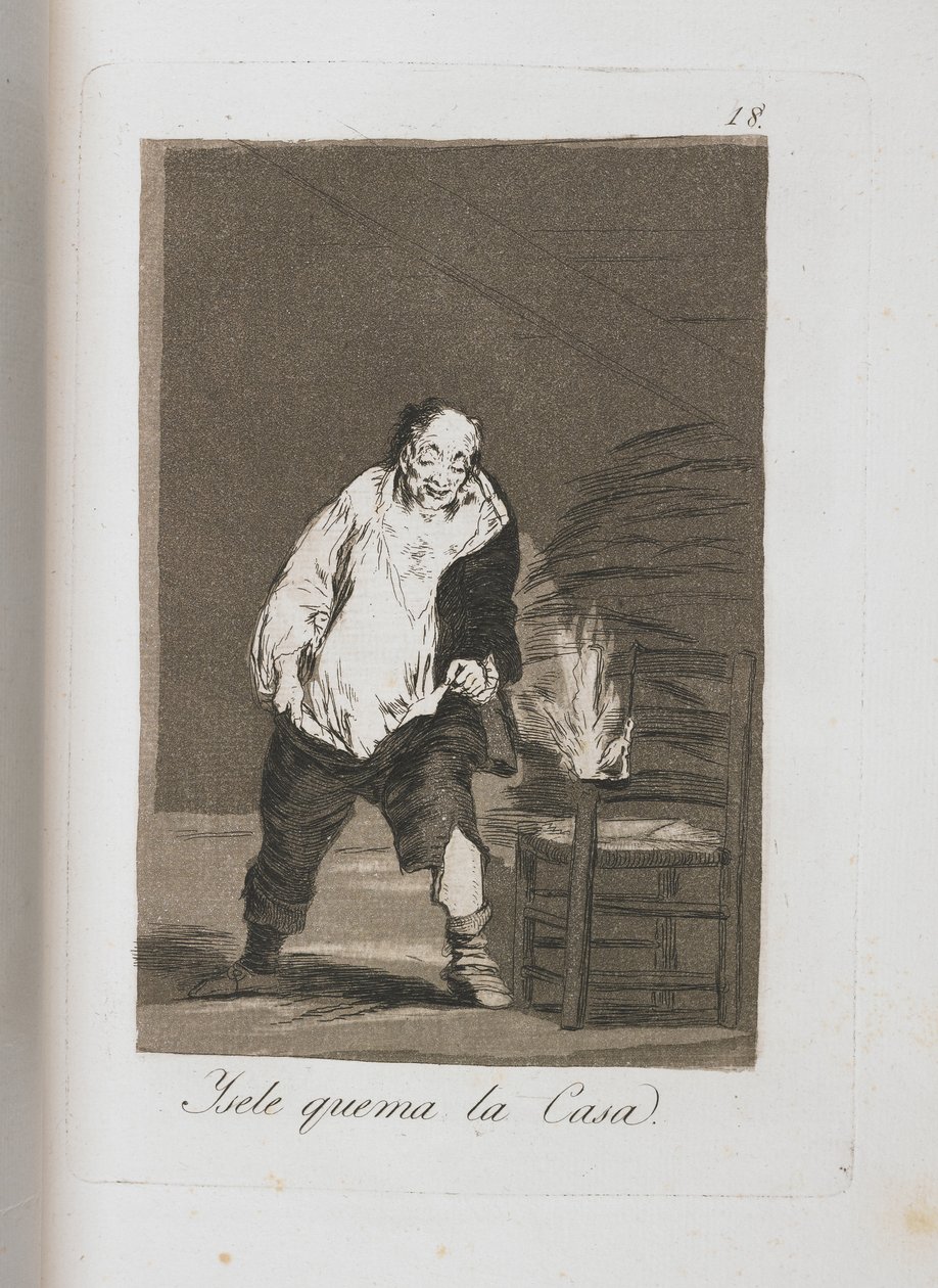 Plade fra Los Caprichos, 1797-1798 af Francisco de Goya
