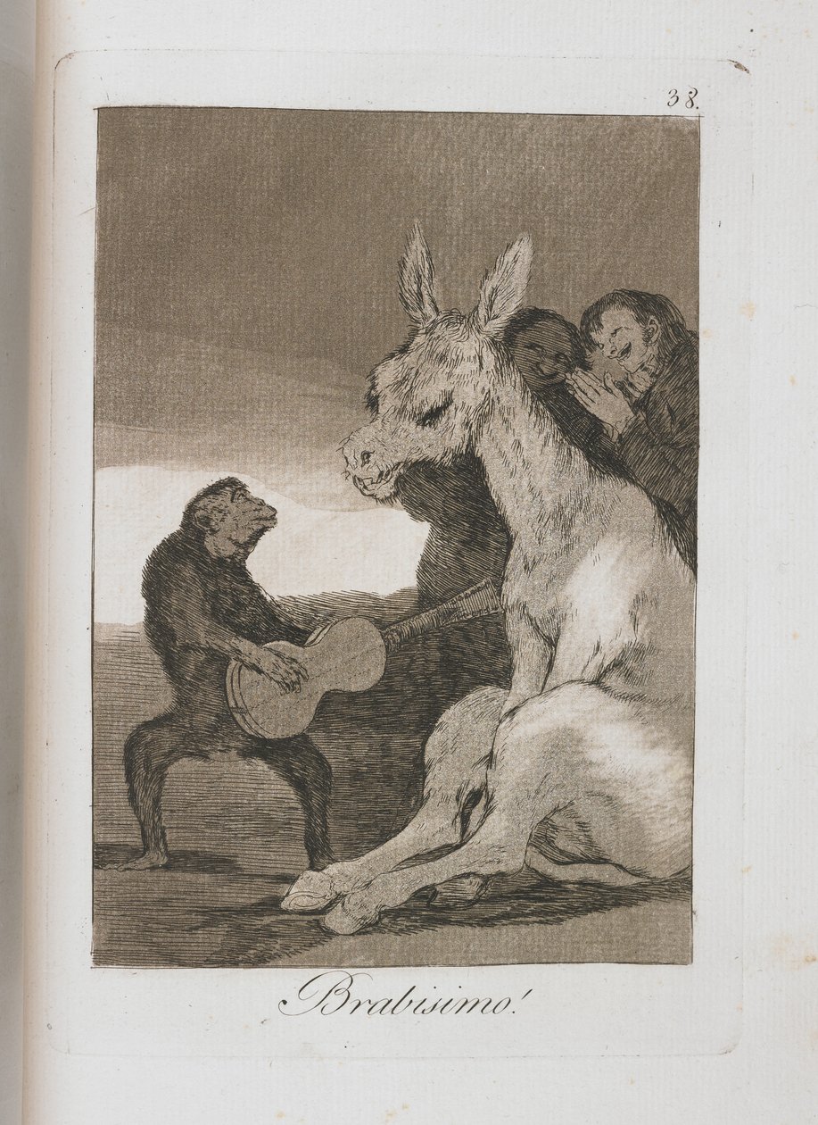 Tallerken fra Los Caprichos, 1797-1798 af Francisco de Goya